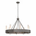 Hubbardton Forge - Eight Light Chandelier - Banded - Oil Rubbed Bronze- Union Lighting Luminaires Decor