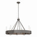 Hubbardton Forge - Eight Light Chandelier - Banded - Oil Rubbed Bronze- Union Lighting Luminaires Decor