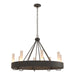 Hubbardton Forge - Eight Light Chandelier - Banded - Natural Iron- Union Lighting Luminaires Decor