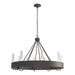 Hubbardton Forge - Eight Light Chandelier - Banded - Natural Iron- Union Lighting Luminaires Decor
