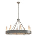 Hubbardton Forge - Eight Light Chandelier - Banded - Vintage Platinum- Union Lighting Luminaires Decor