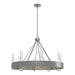 Hubbardton Forge - Eight Light Chandelier - Banded - Vintage Platinum- Union Lighting Luminaires Decor