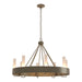 Hubbardton Forge - Eight Light Chandelier - Banded - Soft Gold- Union Lighting Luminaires Decor