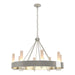 Hubbardton Forge - Eight Light Chandelier - Banded - Sterling- Union Lighting Luminaires Decor