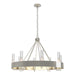 Hubbardton Forge - Eight Light Chandelier - Banded - Sterling- Union Lighting Luminaires Decor