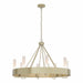 Hubbardton Forge - Eight Light Chandelier - Banded - Modern Brass- Union Lighting Luminaires Decor