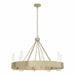 Hubbardton Forge - Eight Light Chandelier - Banded - Modern Brass- Union Lighting Luminaires Decor