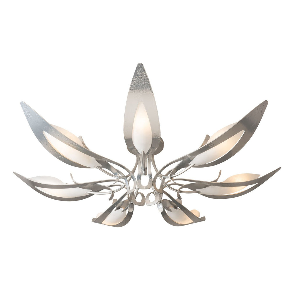 Hubbardton Forge - Seven Light Semi-Flush Mount - Parasol - Sterling- Union Lighting Luminaires Decor