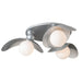 Hubbardton Forge - Three Light Semi-Flush Mount - Yoki - Sterling- Union Lighting Luminaires Decor