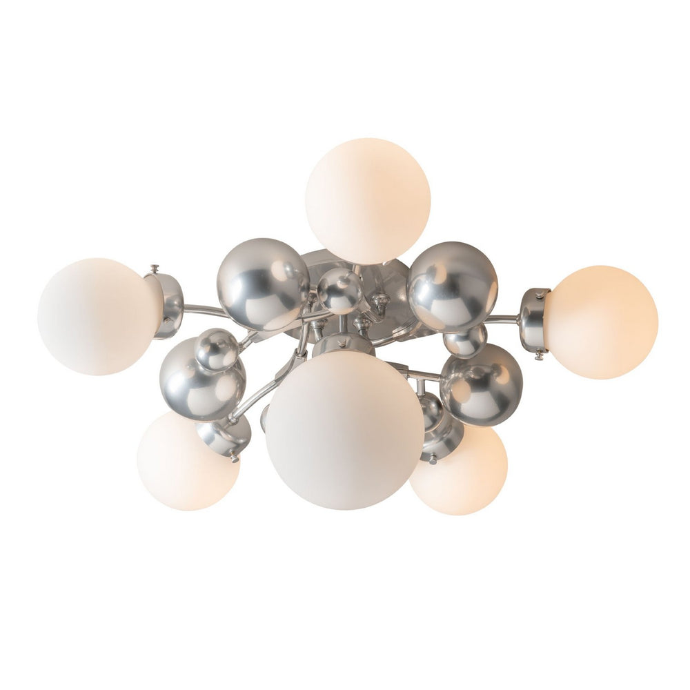 Hubbardton Forge - Six Light Semi-Flush Mount - Sprig - Sterling- Union Lighting Luminaires Decor