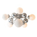 Hubbardton Forge - Six Light Semi-Flush Mount - Sprig - Sterling- Union Lighting Luminaires Decor
