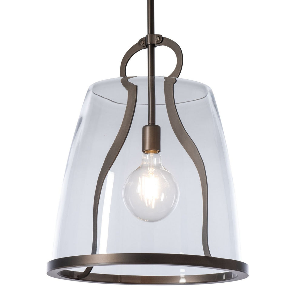 Hubbardton Forge - One Light Pendant - Caliper - Dark Smoke- Union Lighting Luminaires Decor