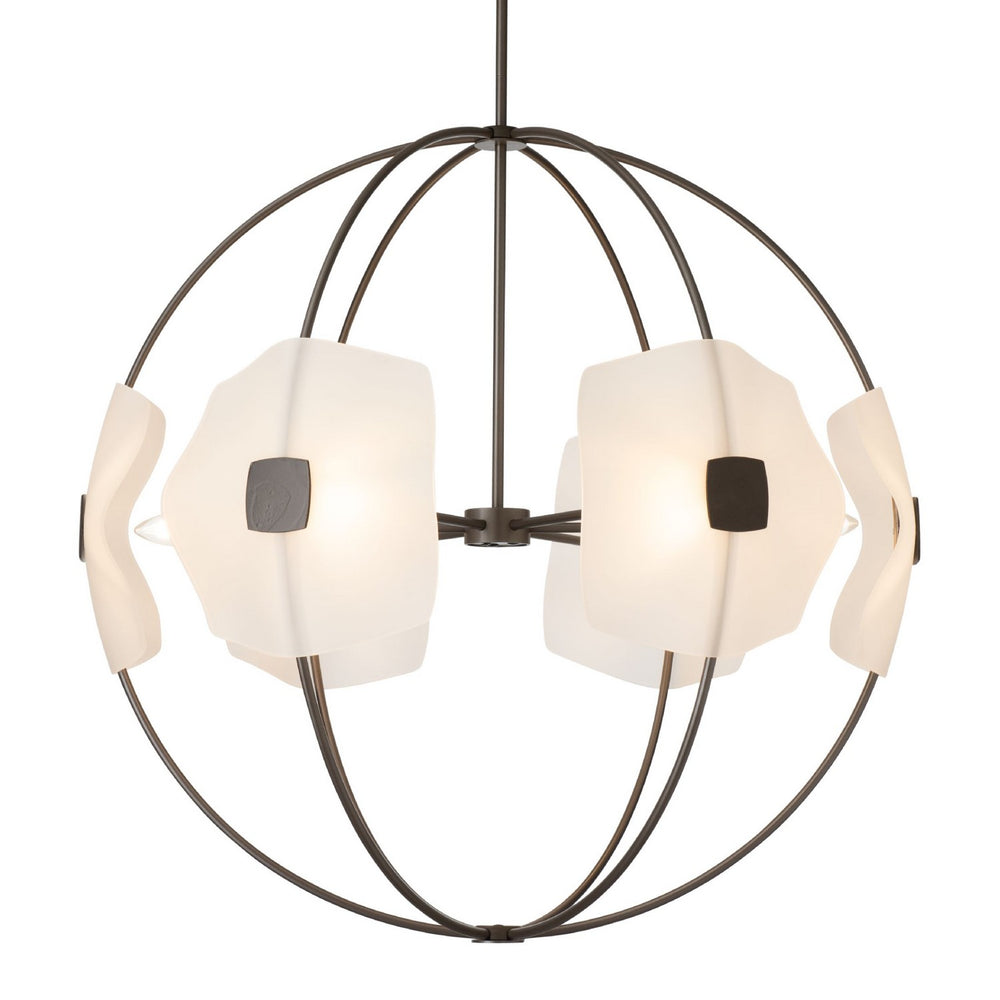 Hubbardton Forge - Six Light Pendant - Astra - Dark Smoke- Union Lighting Luminaires Decor