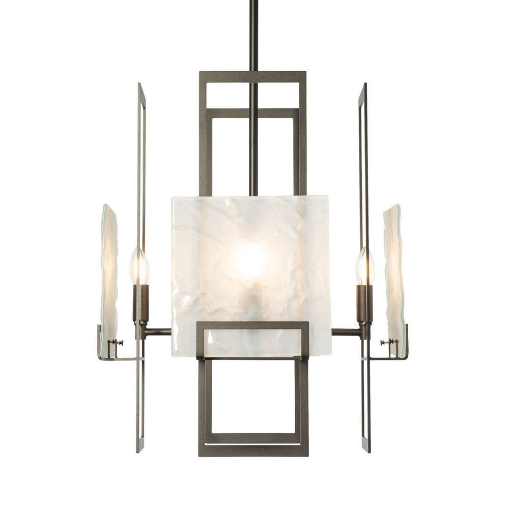 Hubbardton Forge - Four Light Pendant - Geo - Oil Rubbed Bronze- Union Lighting Luminaires Decor