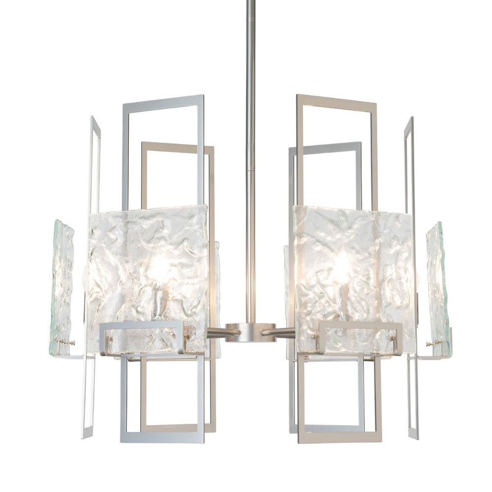 Hubbardton Forge - Six Light Pendant - Geo - Sterling- Union Lighting Luminaires Decor