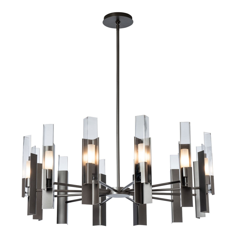 Hubbardton Forge - 12 Light Pendant - Summit - Dark Smoke- Union Lighting Luminaires Decor