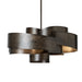 Hubbardton Forge - Six Light Pendant - Zen - Dark Smoke- Union Lighting Luminaires Decor