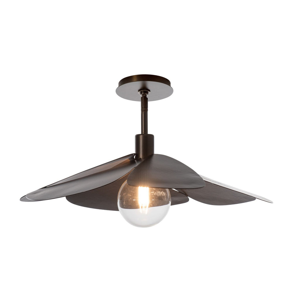 Hubbardton Forge - One Light Pendant - Hana - Dark Smoke- Union Lighting Luminaires Decor