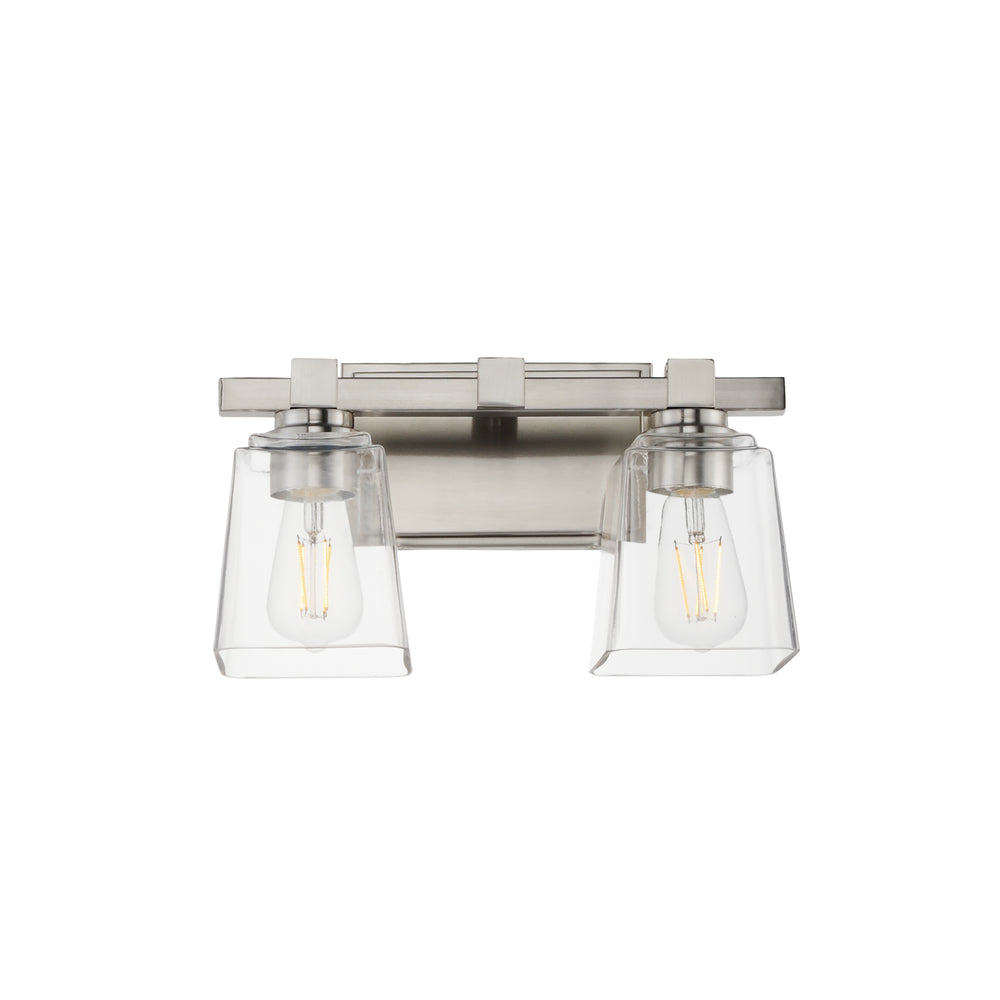 Maxim - Two Light Wall Sconce - Cubos - Satin Nickel- Union Lighting Luminaires Decor