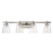Maxim - Four Light Bath Vanity - Cubos - Satin Nickel- Union Lighting Luminaires Decor