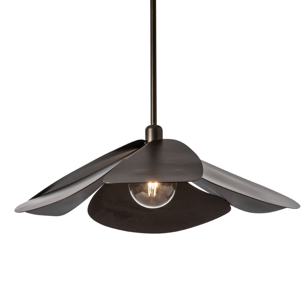 Hubbardton Forge - One Light Pendant - Hana - Dark Smoke- Union Lighting Luminaires Decor