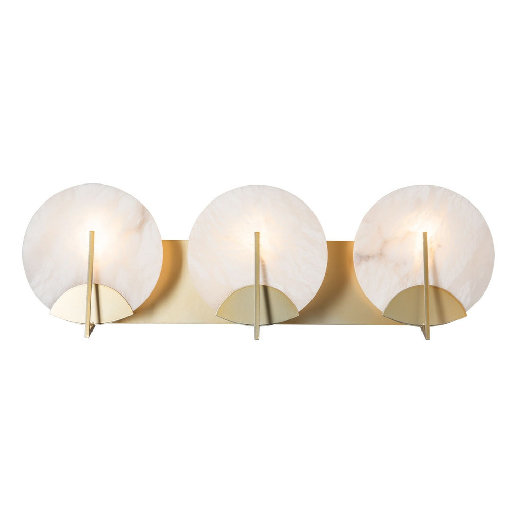 Hubbardton Forge - Three Light Bath Sconce - Callisto - Modern Brass- Union Lighting Luminaires Decor