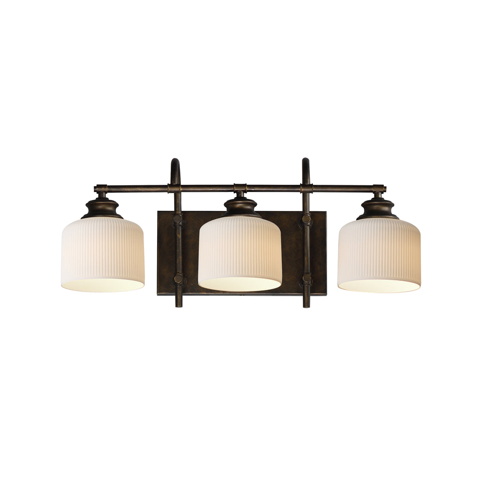 Maxim - Three Light Bath Vanity - Bisque - Oil Rubbed Bronze- Union Lighting Luminaires Decor