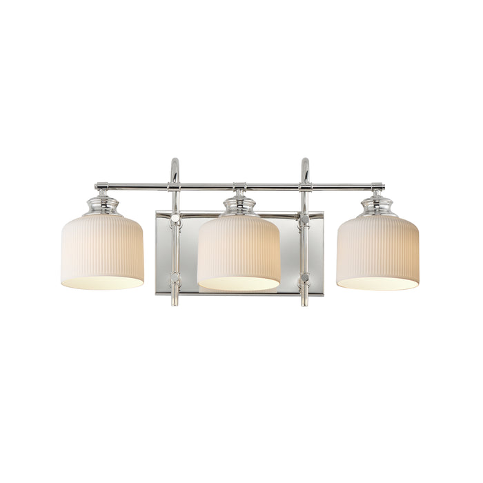 Maxim - Three Light Bath Vanity - Bisque - Polished Nickel- Union Lighting Luminaires Decor