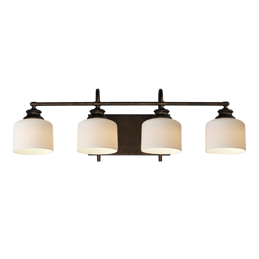 Maxim - Four Light Bath Vanity - Bisque - Oil Rubbed Bronze- Union Lighting Luminaires Decor