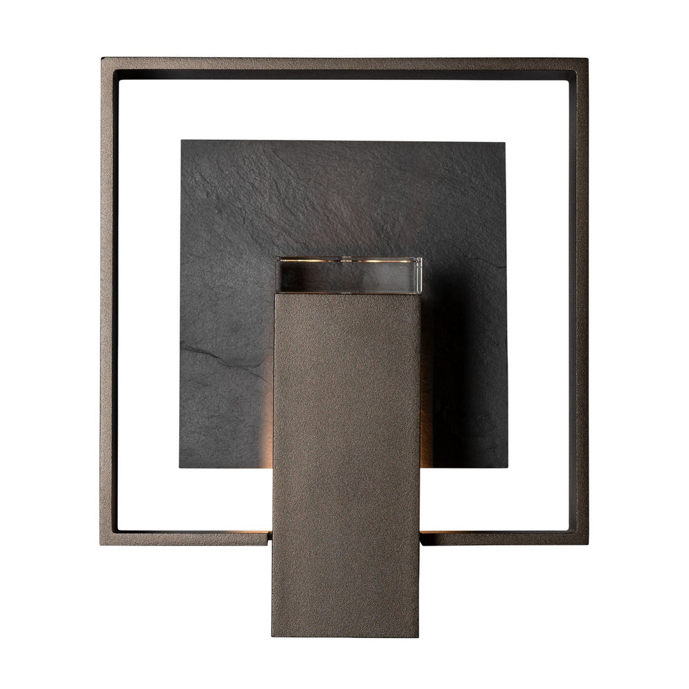 Hubbardton Forge - One Light Outdoor Wall Sconce - Shadow Box - Coastal Oil Rubbed Bronze- Union Lighting Luminaires Decor