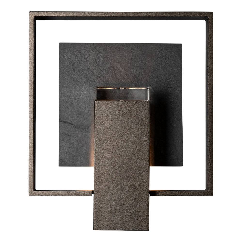 Hubbardton Forge - One Light Outdoor Wall Sconce - Shadow Box - Coastal Oil Rubbed Bronze- Union Lighting Luminaires Decor