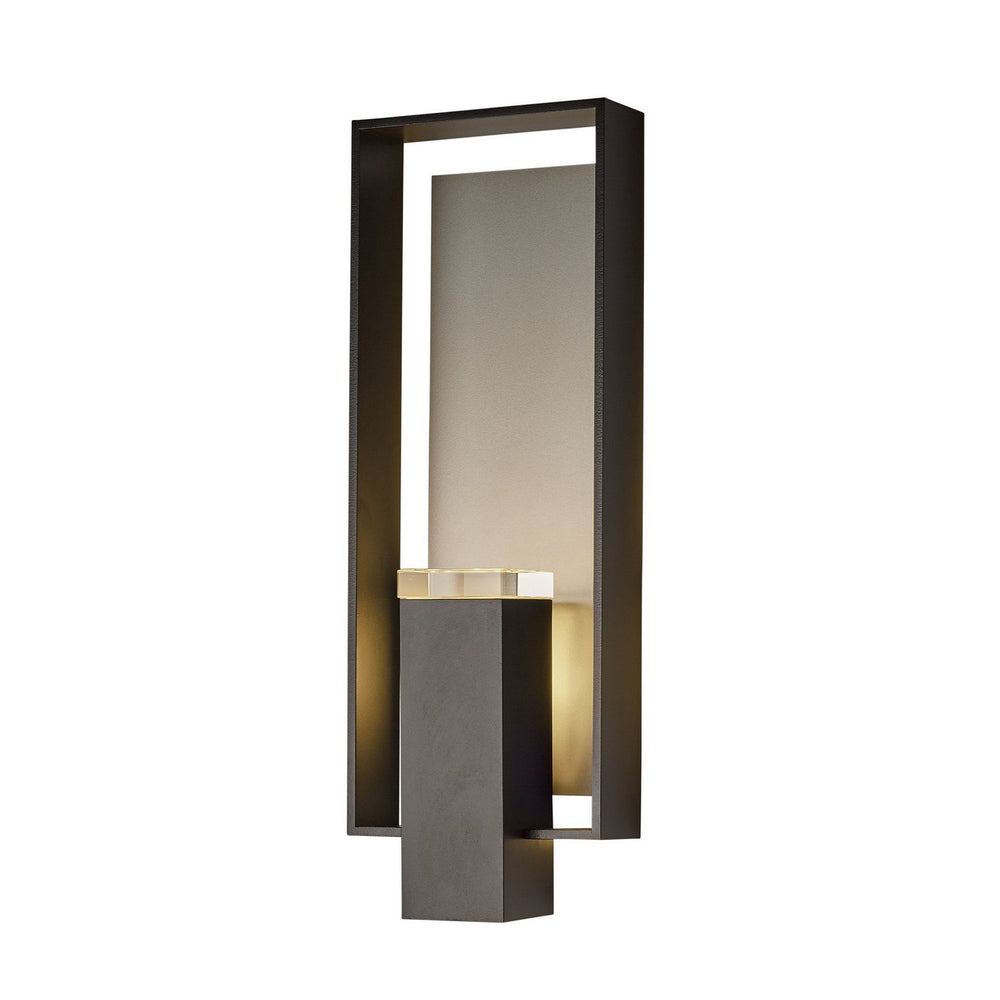 Hubbardton Forge - One Light Outdoor Wall Sconce - Shadow Box - Coastal Black- Union Lighting Luminaires Decor