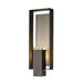 Hubbardton Forge - One Light Outdoor Wall Sconce - Shadow Box - Coastal Black- Union Lighting Luminaires Decor