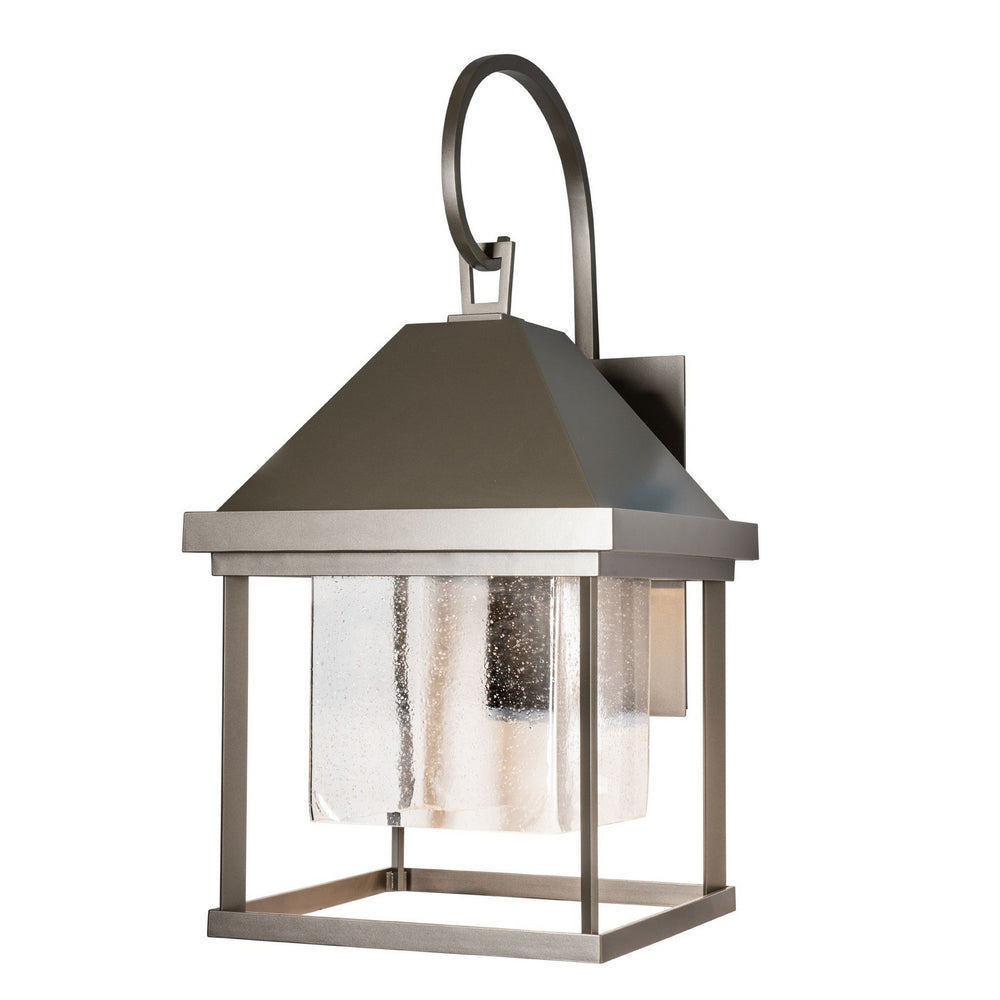 Hubbardton Forge - One Light Outdoor Wall Sconce - Dorset - Coastal Dark Smoke- Union Lighting Luminaires Decor
