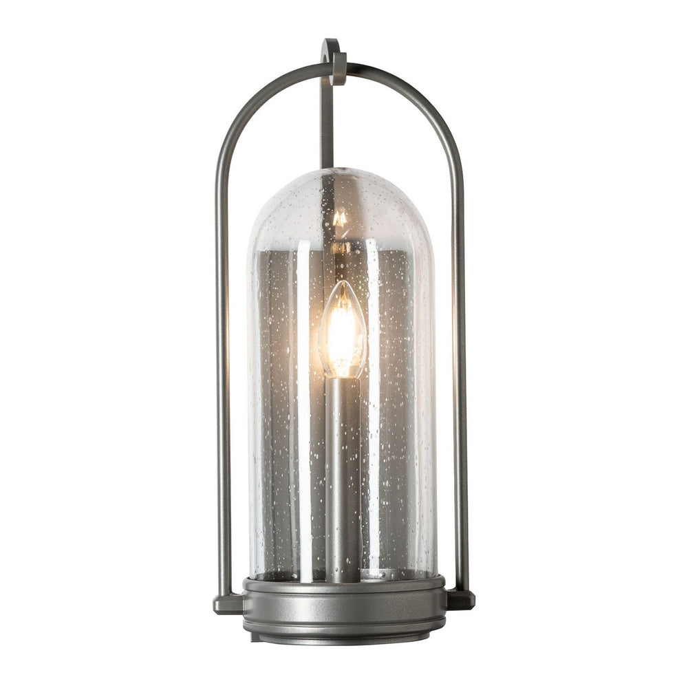 Hubbardton Forge - One Light Outdoor Wall Sconce - Davis - Coastal Burnished Steel- Union Lighting Luminaires Decor