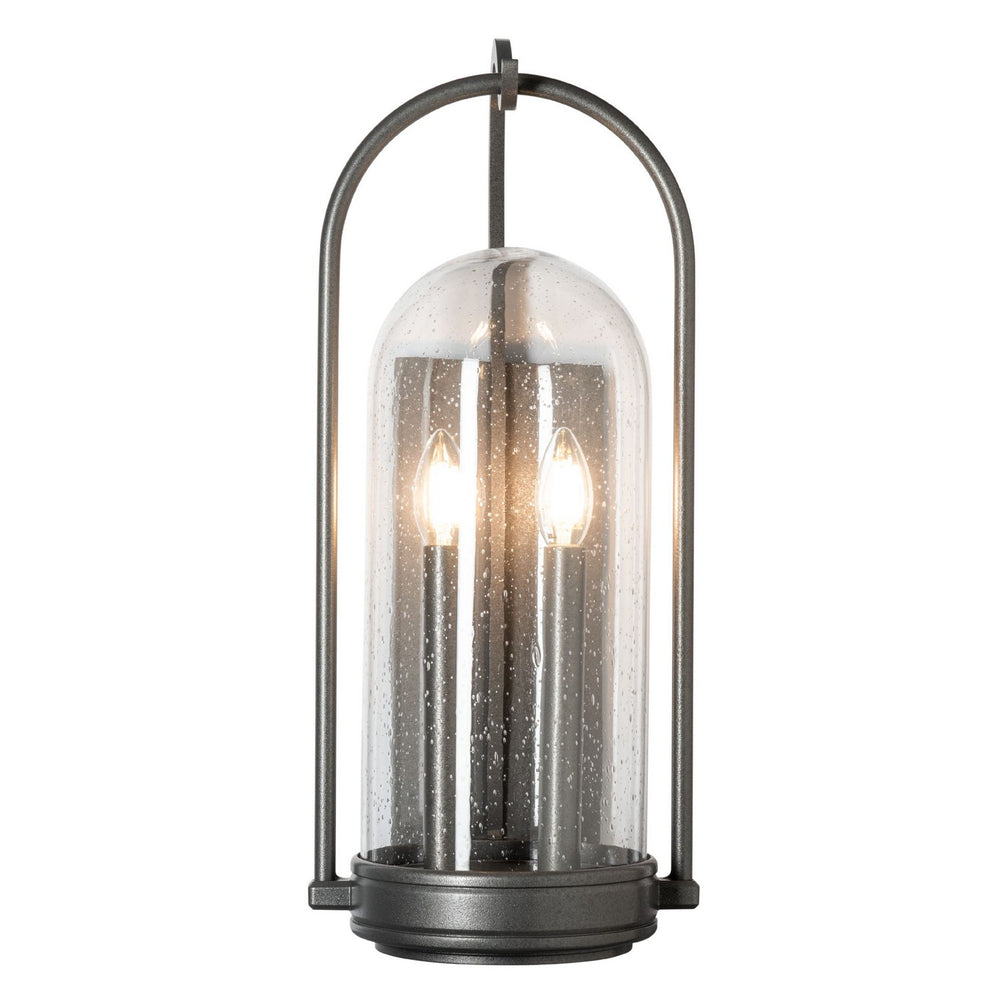 Hubbardton Forge - Two Light Outdoor Wall Sconce - Davis - Coastal Natural Iron- Union Lighting Luminaires Decor