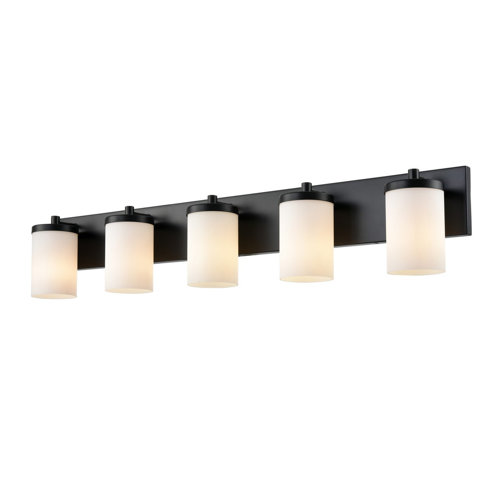 DVI Canada - Five Light Vanity - Riverview - Ebony- Union Lighting Luminaires Decor