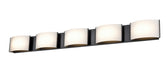 DVI Canada - Five Light Vanity - Candleguard - Ebony- Union Lighting Luminaires Decor