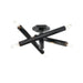 DVI Canada - Six Light Semi Flush Mount - Kestrel - Ebony- Union Lighting Luminaires Decor