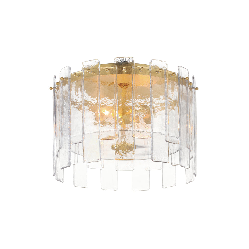Maxim - Two Light Flush Mount - Warren - Gold Leaf- Union Lighting Luminaires Decor