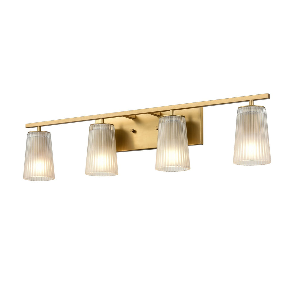 DVI Canada - Four Light Vanity - Luca - Brass- Union Lighting Luminaires Decor