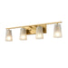 DVI Canada - Four Light Vanity - Luca - Brass- Union Lighting Luminaires Decor