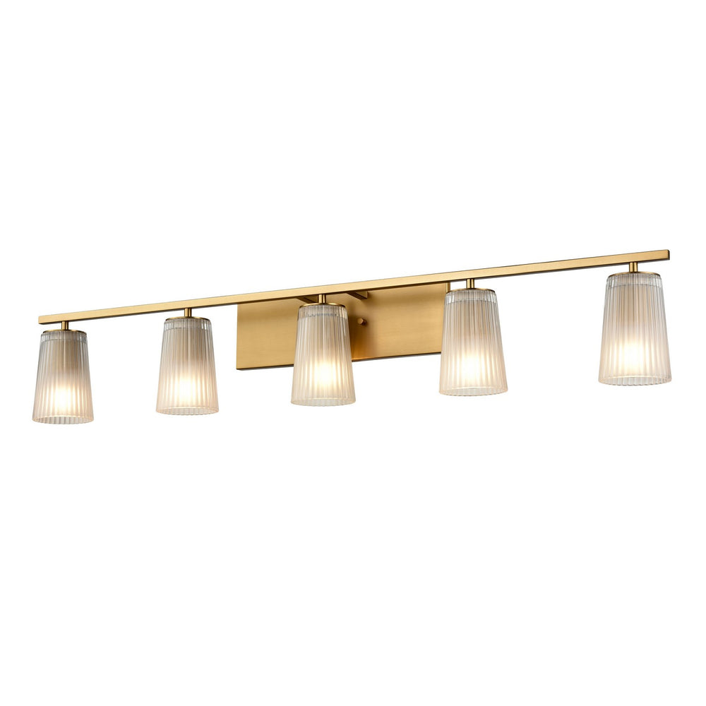 DVI Canada - Five Light Vanity - Luca - Brass- Union Lighting Luminaires Decor