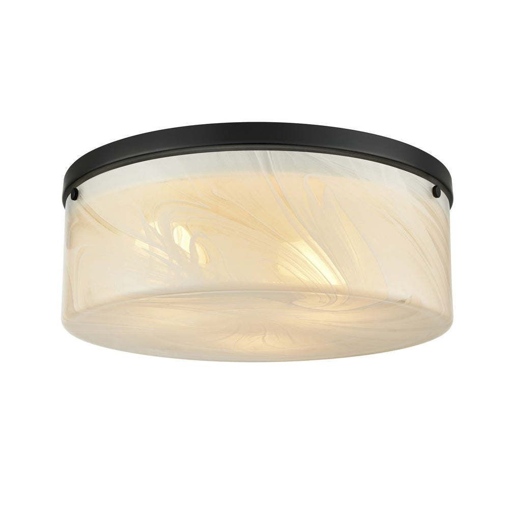 DVI Canada - Three Light Flush Mount - Bessemer - Ebony- Union Lighting Luminaires Decor