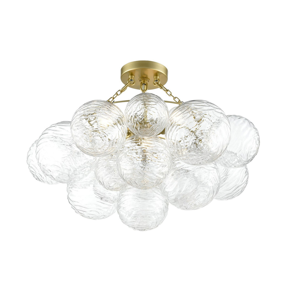 DVI Canada - Three Light Semi-Flush Mount - Comet - Painted Satin Brass- Union Lighting Luminaires Decor