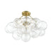 DVI Canada - Three Light Semi-Flush Mount - Comet - Painted Satin Brass- Union Lighting Luminaires Decor