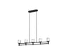 DVI Canada - Five Light Linear Pendant - Samar - Ebony- Union Lighting Luminaires Decor