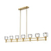 DVI Canada - Seven Light Linear Pendant - Samar - Brass- Union Lighting Luminaires Decor