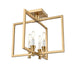 DVI Canada - Four Light Semi-Flush Mount - Carisbrooke - Brass- Union Lighting Luminaires Decor