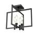 DVI Canada - Four Light Semi-Flush Mount - Carisbrooke - Ebony- Union Lighting Luminaires Decor